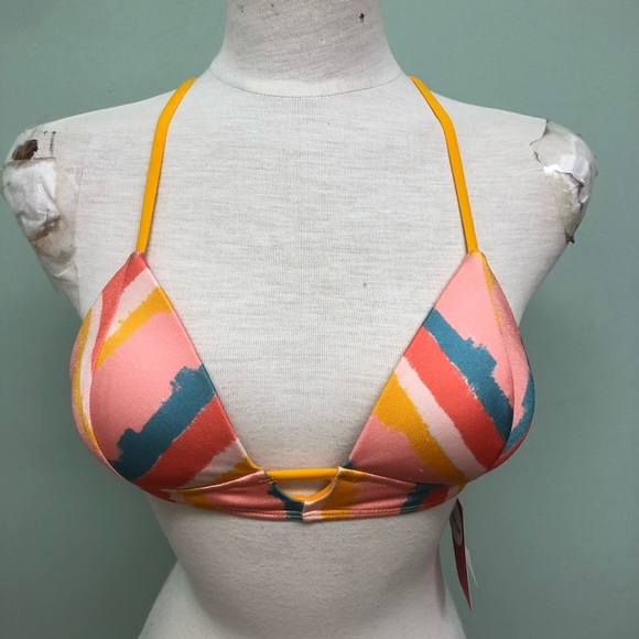 Gossip | Women's Hipster Bikini Set | Grapefruit | Stripes | Small - Picture 3 of 4